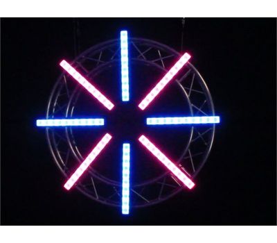 Аренда, прокат LEDBARFX103 - светодиодная панель "блиндер" 10x3W CREE (2800K WW)+ 60 x 5050SMD RGB 900 р/сут в Москве на party365.ru 